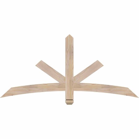 Ekena Millwork Alberta Smooth Timber Gable Bracket, Douglas Fir, 60"W x 27"H x 1 1/2"D x 3 1/2"F, 11/12 Pitch GBW060X27X0204ALB00SDF